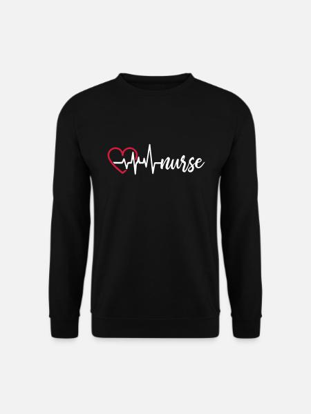 Heart Beat Nurse - Unisex Sweatshirt - black