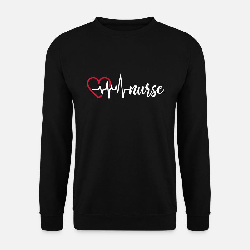 Heart Beat Nurse - Unisex Pullover - Schwarz