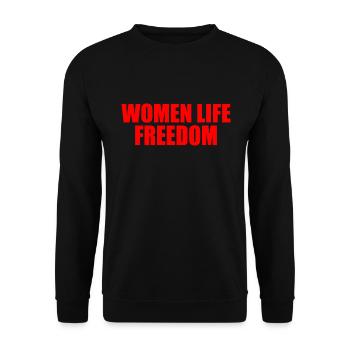 Women life freedom - Unisex Pullover - Schwarz - Vorne - Alina (178cm) & Michal (187cm)