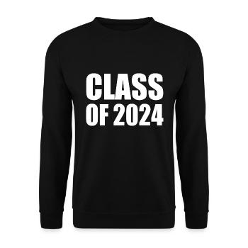Class of 2024 - Unisex Pullover - Schwarz - Vorne - Alina (178cm) & Michal (187cm)