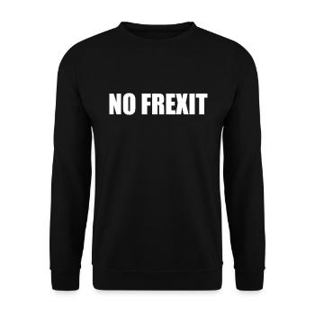 No frexit - Unisex Sweatshirt - black - Front - Alina (178cm) & Michal (187cm)