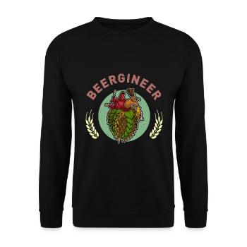 Brauer Bierbrauer Hopfen Biertrinker Brauerei Bier - Unisex Pullover - Schwarz - Vorne - Alina (178cm) & Michal (187cm)