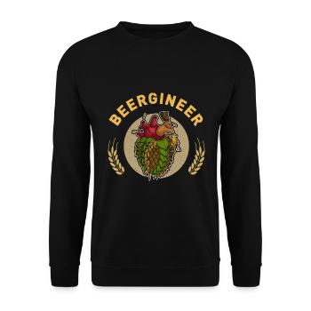 Brauer Bierbrauer Hopfen Biertrinker Brauerei Bier - Unisex Pullover - Schwarz - Vorne - Alina (178cm) & Michal (187cm)