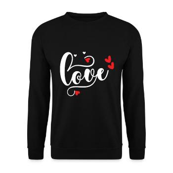 Amour - Sweat-shirt Unisexe - noir - Devant - Alina (178cm) & Michal (187cm)