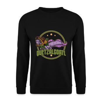 Quetzalcoatl Axolotl Mexico Aztecs Deity - Unisex Sweatshirt - black - Front - Alina (178cm) & Michal (187cm)