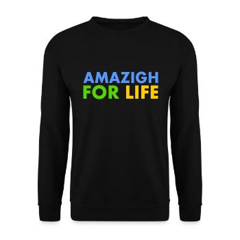 Amazigh for life - Unisex Pullover - Schwarz - Vorne - Alina (178cm) & Michal (187cm)