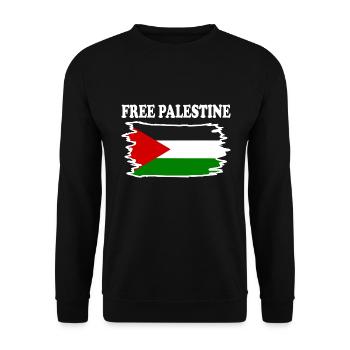 Free palestine - Unisex Pullover - Schwarz - Vorne - Alina (178cm) & Michal (187cm)