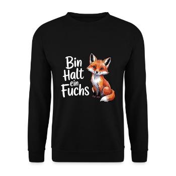 Je ne suis qu’un écolier intelligent Fox Clever - Sweat-shirt Unisexe - noir - Devant - Alina (178cm) & Michal (187cm)