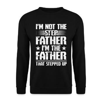 Beau-père fête des pères - Sweat-shirt Unisexe - noir - Devant - Alina (178cm) & Michal (187cm)