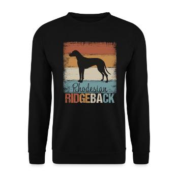Cadeau de chien Rhodesian Ridgeback - Sweat-shirt Unisexe - noir - Devant - Alina (178cm) & Michal (187cm)