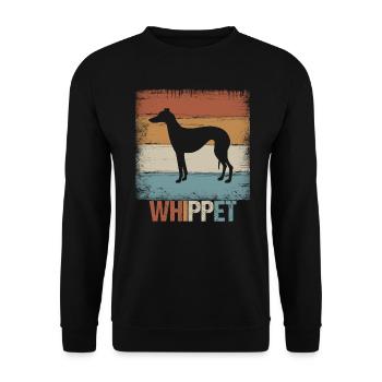 Whippet lévriers chien cadeau famille - Sweat-shirt Unisexe - noir - Devant - Alina (178cm) & Michal (187cm)