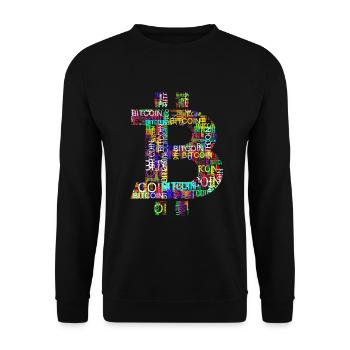 BITCOIN COLORS Colorful Colors Gift for Hodler - Unisex Sweatshirt - black - Front - Alina (178cm) & Michal (187cm)