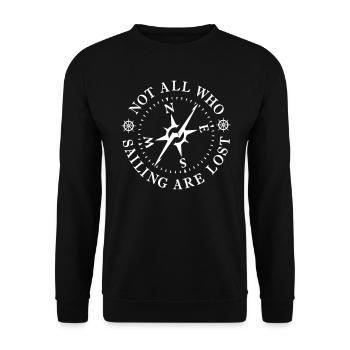Not all who Sailing are lost - Unisex Pullover - Schwarz - Vorne - Alina (178cm) & Michal (187cm)