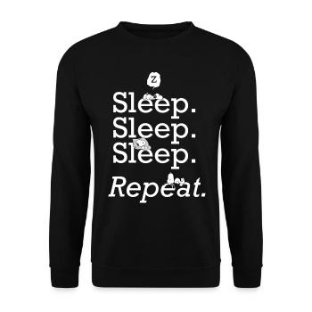 Peanuts Sleep Sleep Sleep - Sweat-shirt Unisexe - noir - Devant - Alina (178cm) & Michal (187cm)