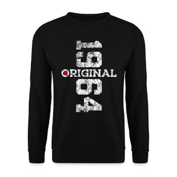 62ND BIRTHDAY ORIGINAL 1964 - Unisex Sweatshirt - black - Front - Alina (178cm) & Michal (187cm)