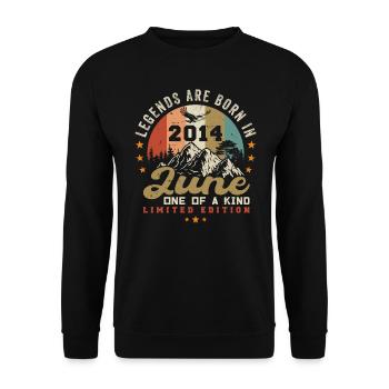 June 2014 Anniversary Juni 2014 Juni - Unisex Sweatshirt - black - Front - Alina (178cm) & Michal (187cm)