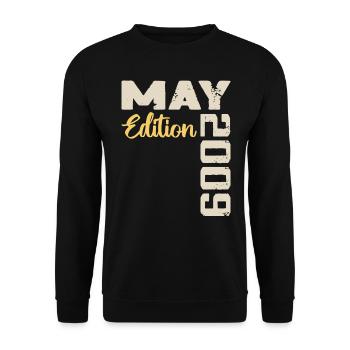 May 2009 Birthday May 2009 Gift May 2009 May - Unisex Sweatshirt - black - Front - Alina (178cm) & Michal (187cm)