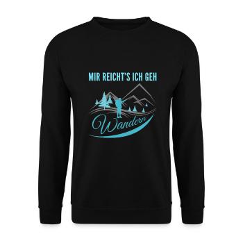 It's enough for me I go hiking mountains gift - Unisex Sweatshirt - black - Front - Alina (178cm) & Michal (187cm)