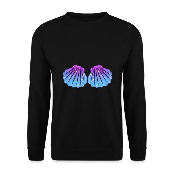 Mermaid seashell mermaid - Unisex Sweatshirt - black - Front - Alina (178cm) & Michal (187cm)