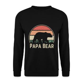 Dad Bear Best Dad Bears Strong Dad Dad Bear - Unisex Sweatshirt - black - Front - Alina (178cm) & Michal (187cm)