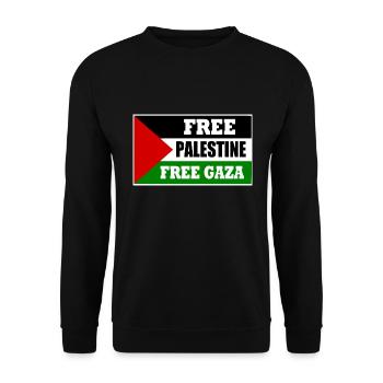 Free palestine - Unisex Sweatshirt - black - Front - Alina (178cm) & Michal (187cm)