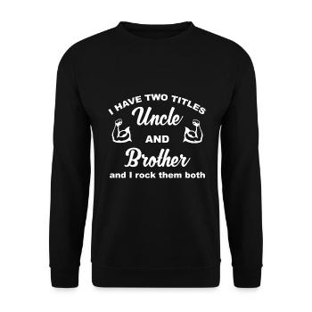 Frère et oncle - Sweat-shirt Unisexe - noir - Devant - Alina (178cm) & Michal (187cm)