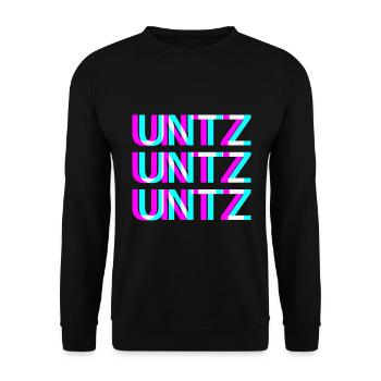 Untz Untz Techno Rave Club Electro Music Raver - Sweat-shirt Unisexe - noir - Devant - Alina (178cm) & Michal (187cm)