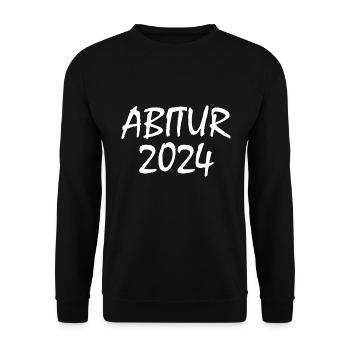 Abitur 2024 - Unisex Pullover - Schwarz - Vorne - Alina (178cm) & Michal (187cm)
