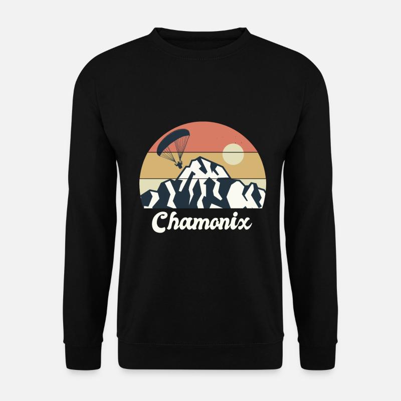 Paragliding Chamonix Mont Blanc - Unisex Sweatshirt - black
