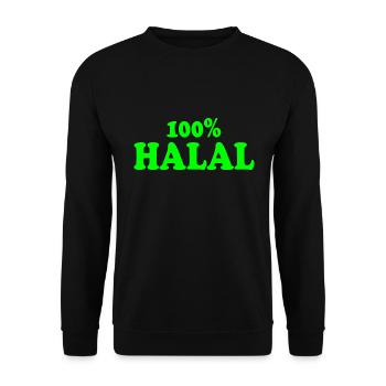 Halal - Unisex Pullover - Schwarz - Vorne - Alina (178cm) & Michal (187cm)