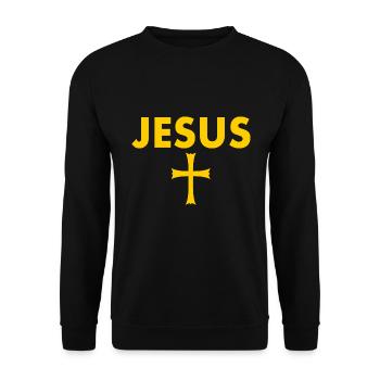Croix de Jésus - Sweat-shirt Unisexe - noir - Devant - Alina (178cm) & Michal (187cm)