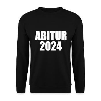 Abitur 2024 - Unisex Pullover - Schwarz - Vorne - Alina (178cm) & Michal (187cm)
