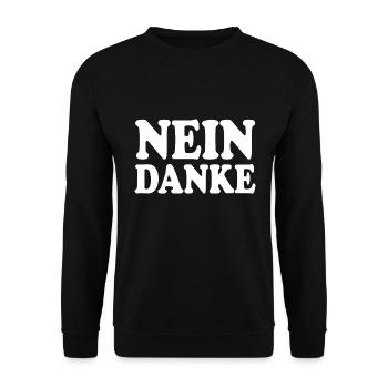 Nein danke - Unisex Pullover - Schwarz - Vorne - Alina (178cm) & Michal (187cm)