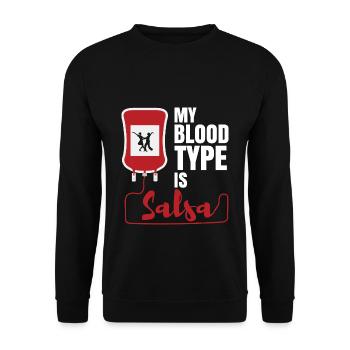 Salsa Gift Latin Dance Dancing Dancer Reggaeton - Unisex Sweatshirt - black - Front - Alina (178cm) & Michal (187cm)