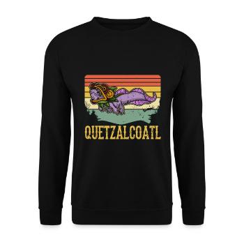 Quetzalcoatl Axolotl Mexique Divinité Aztèque - Sweat-shirt Unisexe - noir - Devant - Alina (178cm) & Michal (187cm)