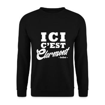Clermont clermont clermontois sport - Sweat-shirt Unisexe - noir - Devant - Alina (178cm) & Michal (187cm)