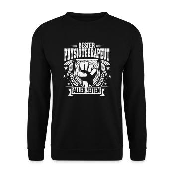 Bester Physiotherapeut aller zeiten - Unisex Pullover - Schwarz - Vorne - Alina (178cm) & Michal (187cm)