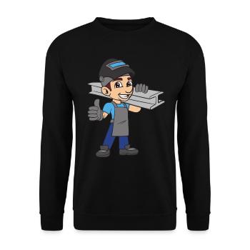 Schweisser - Unisex Pullover - Schwarz - Vorne - Alina (178cm) & Michal (187cm)