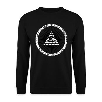 03 the eye of god non nobis domine 2c - Unisex Sweatshirt - black - Front - Alina (178cm) & Michal (187cm)