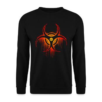 Tattoo Biohazard Gothic Tribal Goth Biogefahr Psy - Unisex Pullover - Schwarz - Vorne - Alina (178cm) & Michal (187cm)
