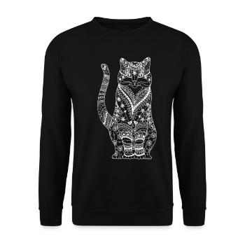 Chat - Sweat-shirt Unisexe - noir - Devant - Alina (178cm) & Michal (187cm)