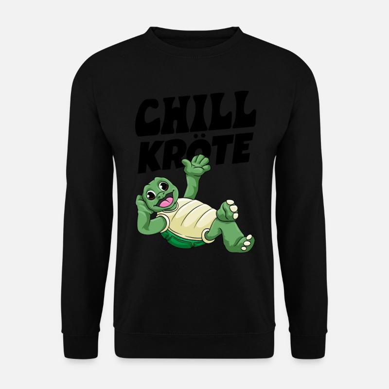 Chillkröte Schildkröte Rente Pensionierung - Unisex Pullover - Schwarz