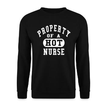 Property of a HOT Nurse - Unisex Sweatshirt - black - Front - Alina (178cm) & Michal (187cm)