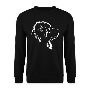 Leonberger Silhouette Chien Chien Wilsigns - Sweat-shirt Unisexe - noir - Devant - Alina (178cm) & Michal (187cm)