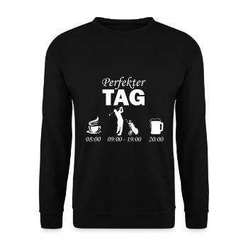 Golfer - Unisex Pullover - Schwarz - Vorne - Alina (178cm) & Michal (187cm)