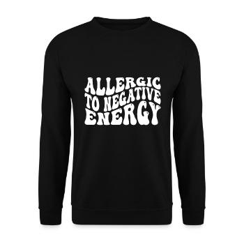 Allergique à l’énergie négative Amour de soi - Sweat-shirt Unisexe - noir - Devant - Alina (178cm) & Michal (187cm)