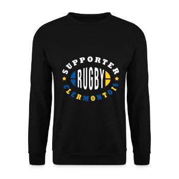 Rugby Clermont supporter clermontois - Sweat-shirt Unisexe - noir - Devant - Alina (178cm) & Michal (187cm)