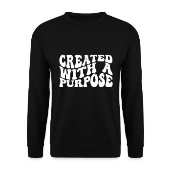 Created with a Purpose - Unisex Pullover - Schwarz - Vorne - Alina (178cm) & Michal (187cm)