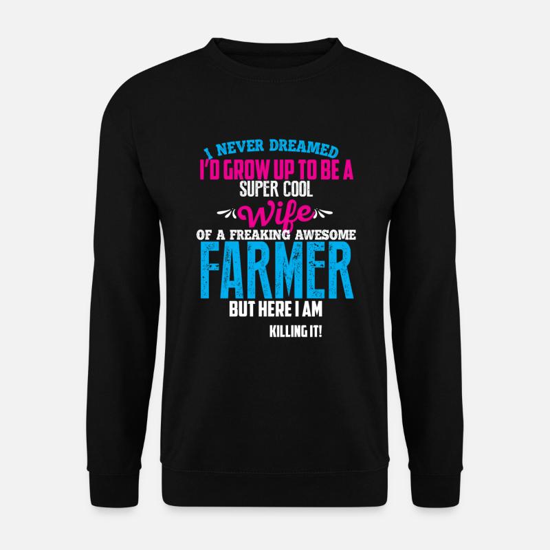 super coole bäuerin - Unisex Pullover - Schwarz