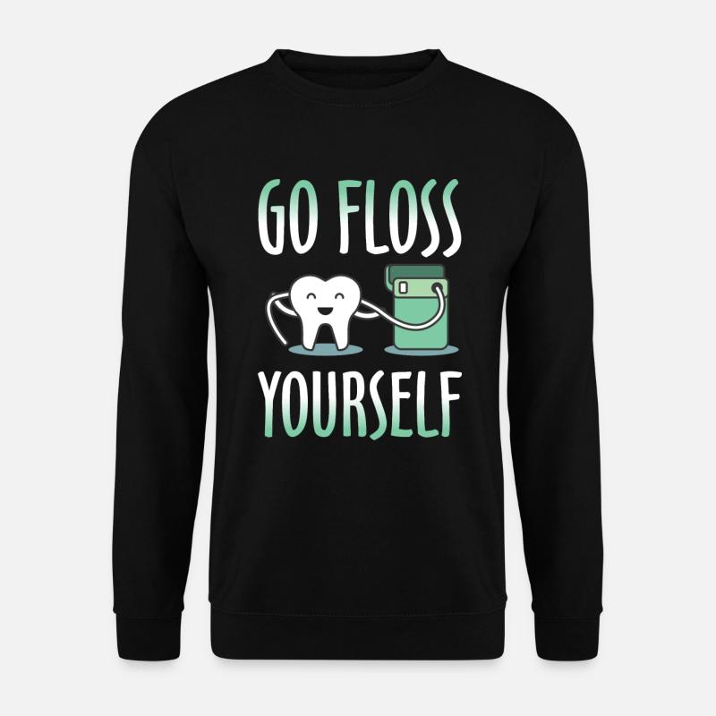 GO FLOSS YOURSELF - Unisex Sweatshirt - black